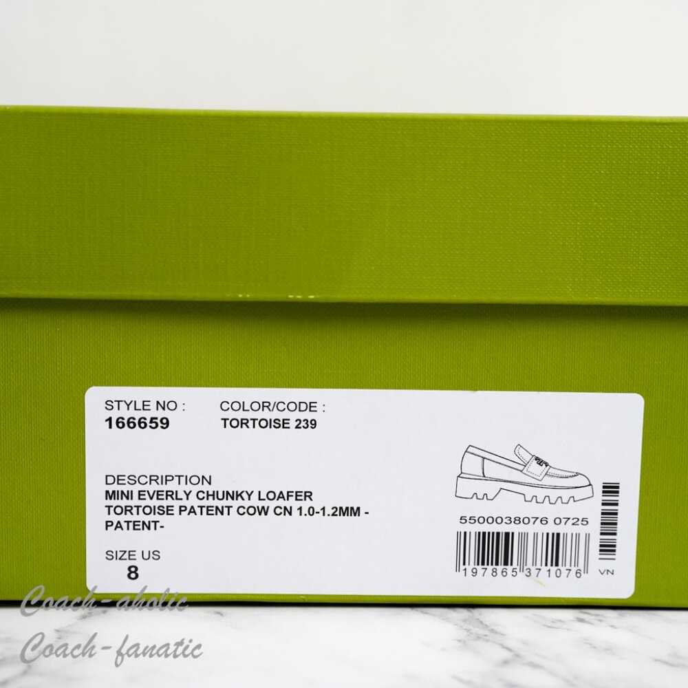 NIB Tory Burch Everly Leather Mini Chunky Loafer Flat Cambridge Shoes Size 7.5/8 - Picture 9 of 9